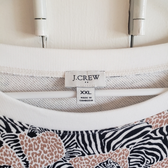 J Crew zebra animal print sweatshirt XXL - Picture 5 of 6